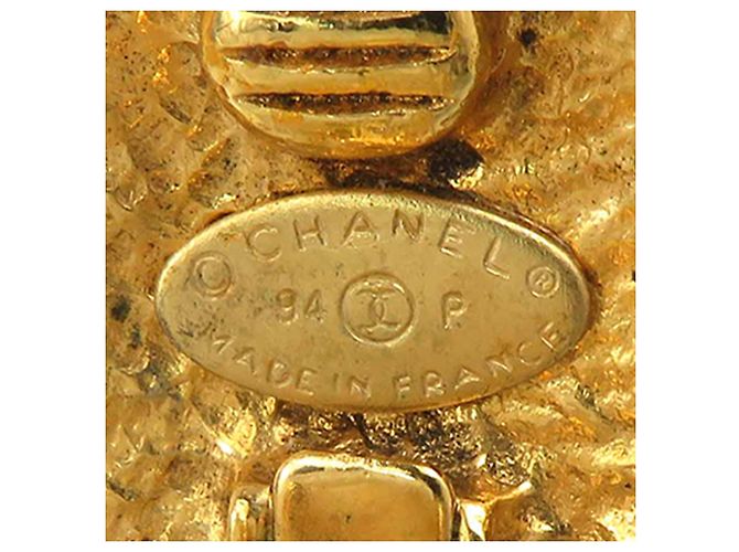 Chanel Gold CC vergoldete runde Clip-On Ohrringe Golden - Ansicht 5