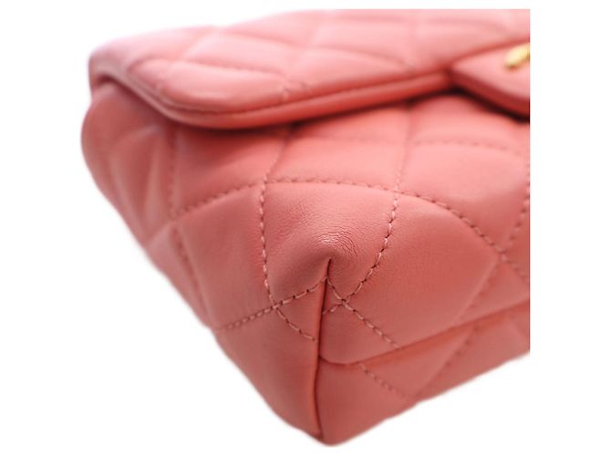 Chanel Pink Mini CC Quilted Lambskin Chain Flap - Ansicht 10