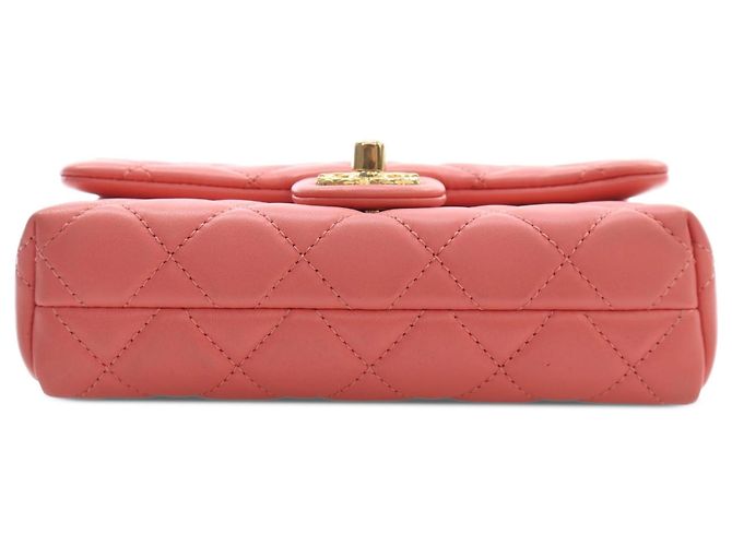 Chanel Pink Mini CC Quilted Lambskin Chain Flap - Ansicht 3