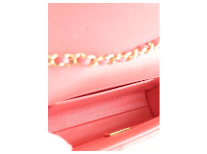 Chanel Pink Mini CC Quilted Lambskin Chain Flap - Ansicht 4