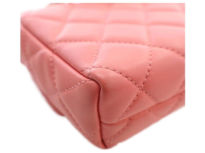 Chanel Pink Mini CC Quilted Lambskin Chain Flap - Ansicht 7