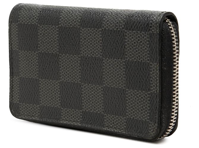 Louis Vuitton Black Damier Graphite Zippy Coin Pouch Nero - vista 2