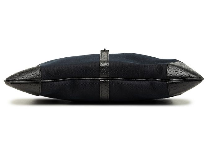 Gucci Bolsa Hobo Jackie em lona preta e bambu Preto - vista 3