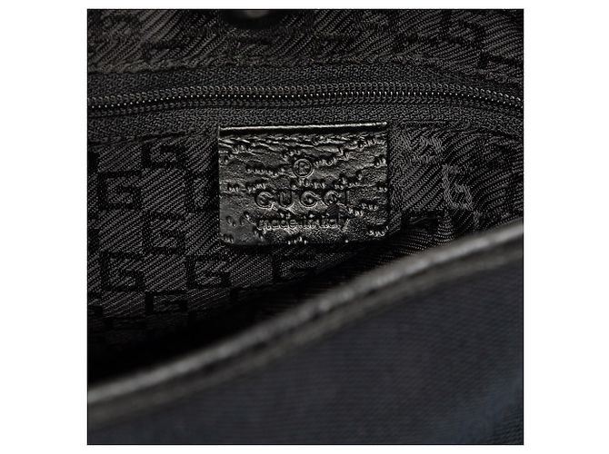 Gucci Bolsa Hobo Jackie em lona preta e bambu Preto - vista 5
