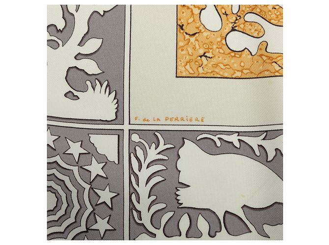 Hermès Beige Early America Seidentuch 90 - Ansicht 3