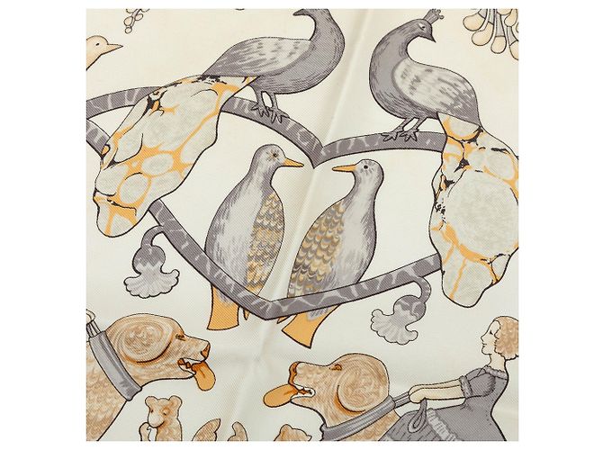 Hermès Beige Early America Seidentuch 90 - Ansicht 6