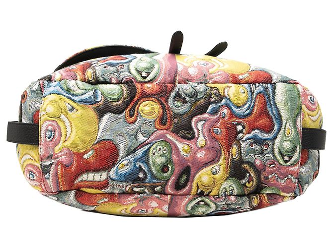 Borsa Soft Saddle in tela stampata Kenny Scharf gialla Dior Giallo - vista 3