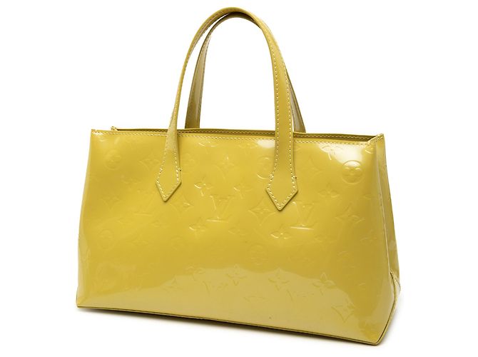 Louis Vuitton Yellow Monogram Vernis Wilshire PM Amarelo - vista 2