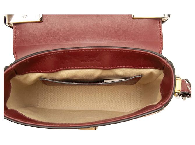 Bolso Satchel C Chloé de piel grabada efecto coco mini ombré amarillo - vista 4