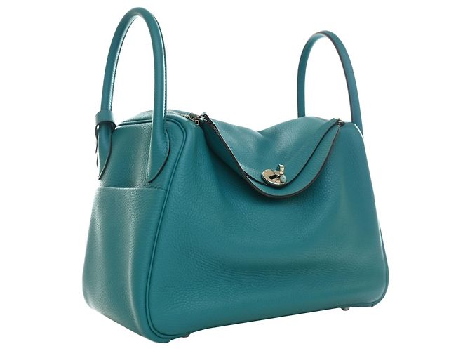 Hermès Blue Clemence Lindy 30 Blau - Ansicht 12