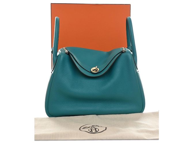Hermès Blue Clemence Lindy 30 Blau - Ansicht 5
