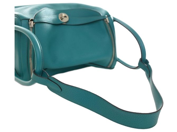 Hermès Blue Clemence Lindy 30 Blau - Ansicht 8