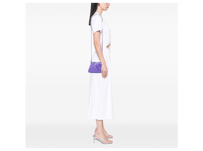 Bottega Veneta The Mini Pouch Crossbody in nappa viola Porpora - vista 6