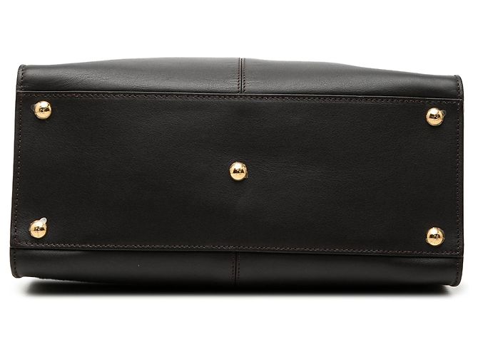 Fendi Black Medium Calfskin Peekaboo X Lite Satchel - view 3