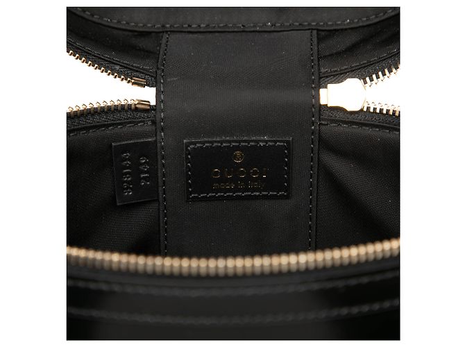 Bamboo Bolsa Vanity Gucci em couro de bezerro brilhante preto com bambu - vista 5