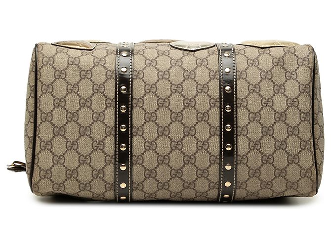 Borsa Joy Boston Gucci Beige Medium GG Supreme Guccissima con patch cuore - vista 3