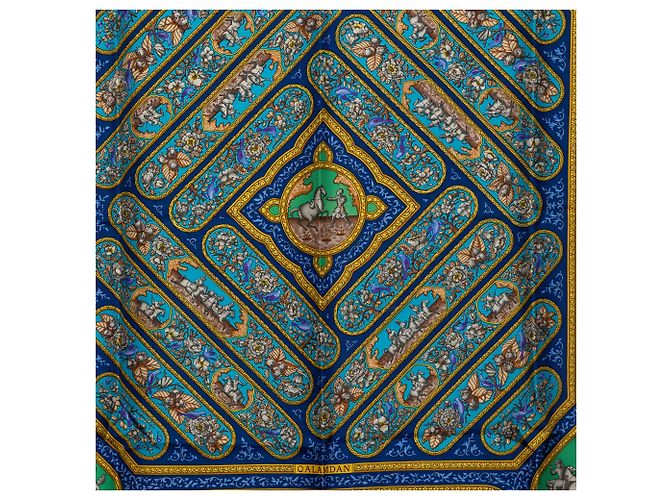 Hermès Blue Qalamdan Silk Scarf 90 - view 2