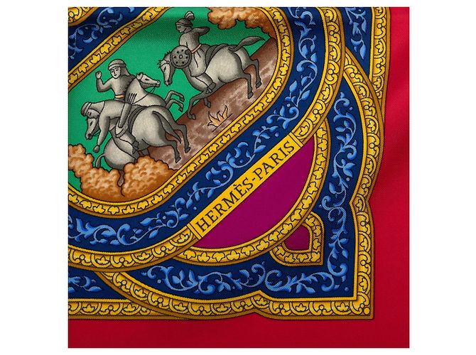 Hermès Blue Qalamdan Silk Scarf 90 - view 4
