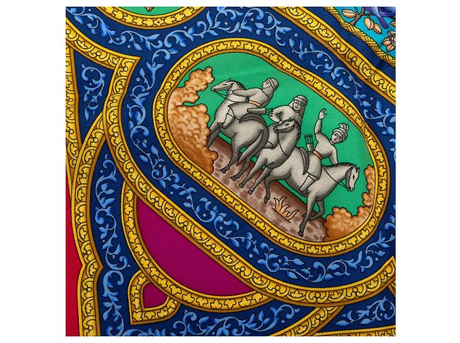 Hermès Blue Qalamdan Silk Scarf 90 - view 7