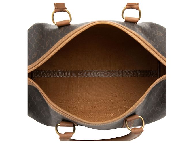 Sac Boston Dior en toile enduite motif nid d'abeille noir - vue 4