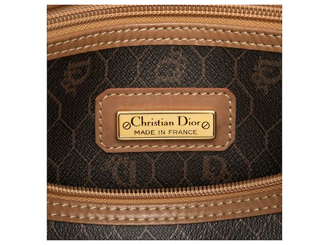 Sac Boston Dior en toile enduite motif nid d'abeille noir - vue 5