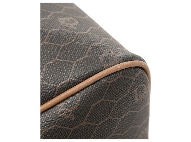 Sac Boston Dior en toile enduite motif nid d'abeille noir - vue 6
