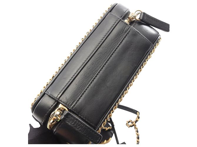 Chanel Small Lambskin CC Filigree Vanity Case Schwarz - Ansicht 3