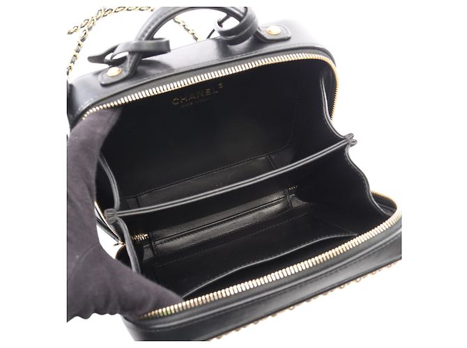 Chanel Small Lambskin CC Filigree Vanity Case Schwarz - Ansicht 4