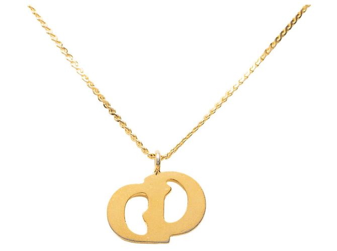 Collar con colgante Dior Gold chapado en oro logo CD Dorado - vista 3