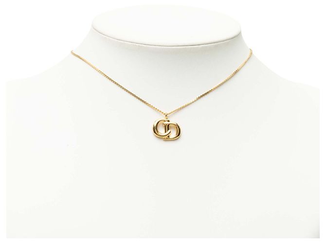 Collar con colgante Dior Gold chapado en oro logo CD Dorado - vista 6