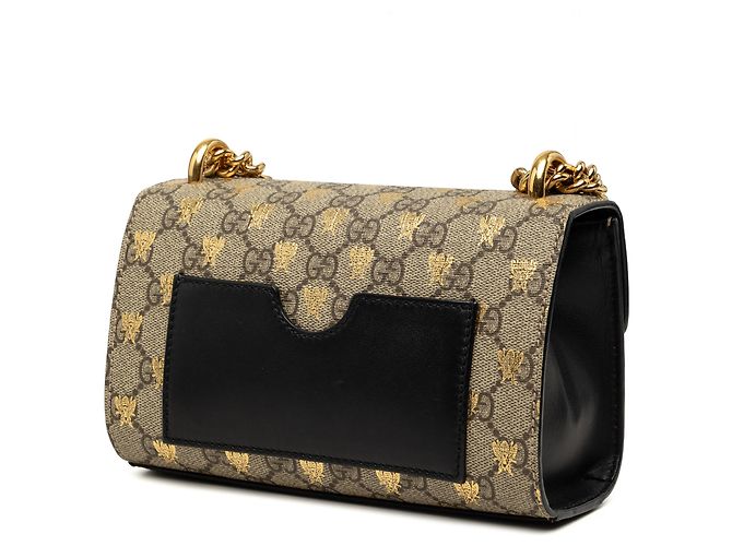 Gucci Beige Small GG Supreme Bee Padlock Crossbody - vista 2