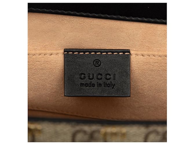 Gucci Beige Small GG Supreme Bee Padlock Crossbody - vista 5