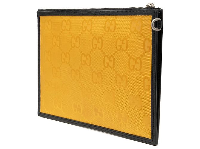 Clutch Gucci Yellow GG Nylon Off The Grid - vista 2