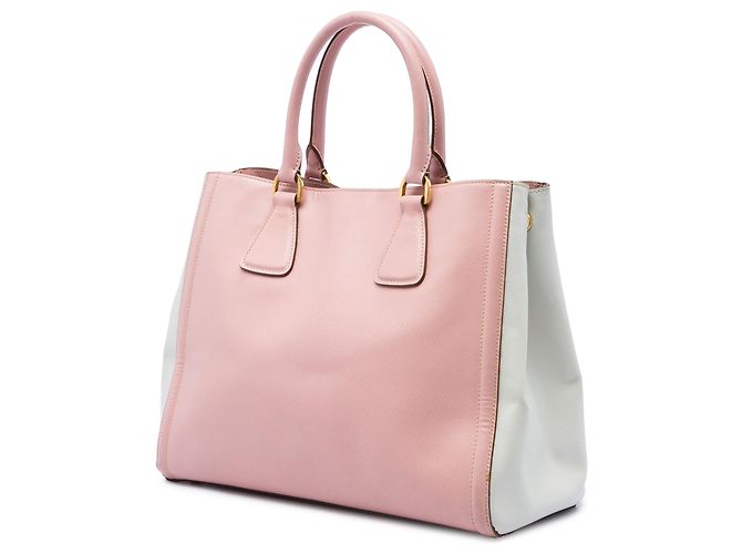 Prada Pink Large Bicolor Saffiano Lux Tote Tasche - Ansicht 2
