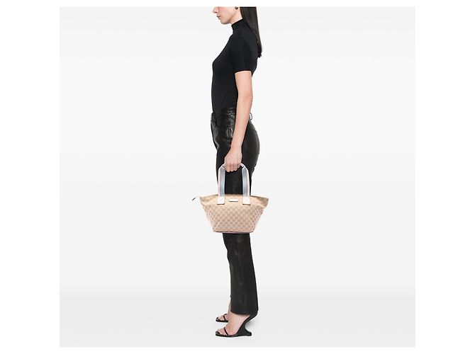 Gucci Beige GG Canvas Web Tote - Ansicht 6