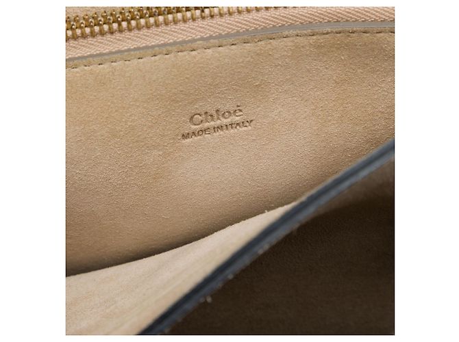 Chloé Faye Crossbody in vitello e camoscio blu Medium Blu chiaro - vista 5