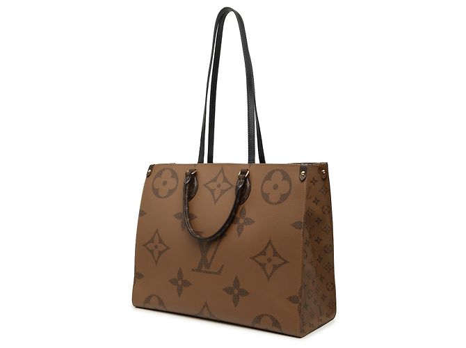 Louis Vuitton Brown Monogram Reverse Giant OnTheGo GM Marrone - vista 2