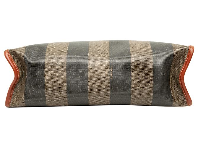Fendi Brown Pequin Coated Canvas Cosmetic Clutch Braun - Ansicht 3