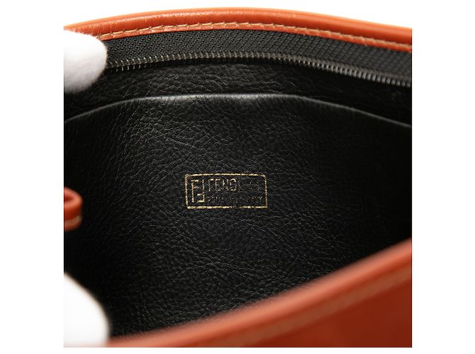 Fendi Brown Pequin Coated Canvas Cosmetic Clutch Braun - Ansicht 5