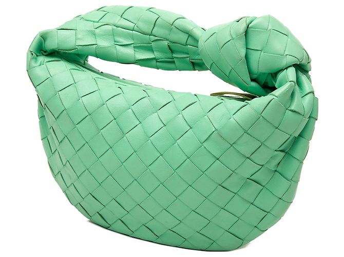 Bottega Veneta Mini Jodie in Nappa Intrecciato Verde Verde chiaro - vista 2