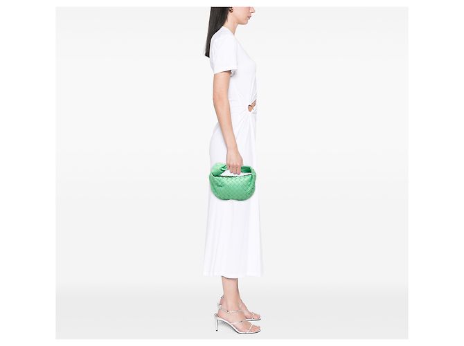 Bottega Veneta Mini Jodie in Nappa Intrecciato Verde Verde chiaro - vista 6
