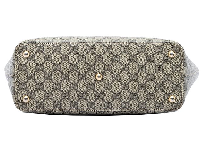 Borsa Tote Gucci Beige Medium GG Supreme Linea A Zip Tote - vista 3