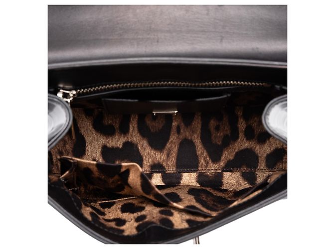 Dolce & Gabbana Borsa Miss Monica Small in vernice nera Nero - vista 4