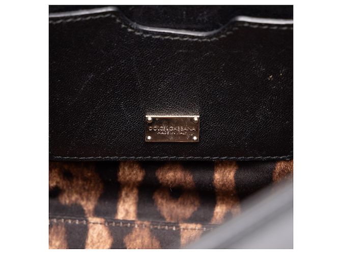 Dolce & Gabbana Borsa Miss Monica Small in vernice nera Nero - vista 5