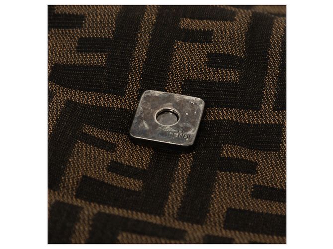 Borsa a tracolla Fendi Brown Zucca Canvas Marrone - vista 6