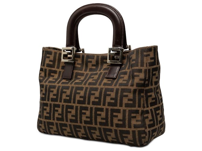 Fendi Twins Small Shopper aus Zucca Canvas in Braun - Ansicht 2