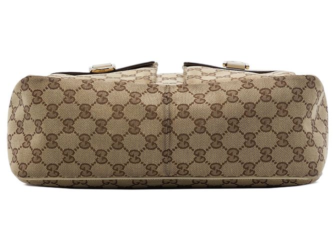 Borsa a mano Gucci Abbey D Ring in tela GG beige - vista 3