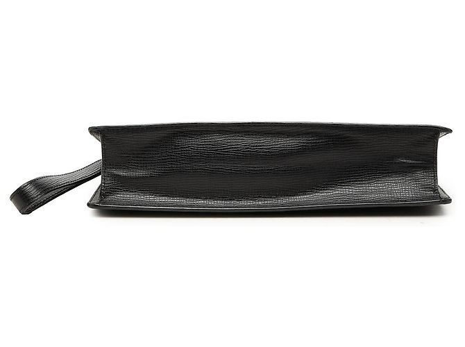 Clutch de solapa Anagram en piel texturizada negra LOEWE Negro - vista 3
