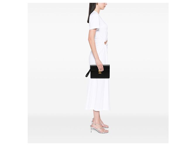Clutch de solapa Anagram en piel texturizada negra LOEWE Negro - vista 6