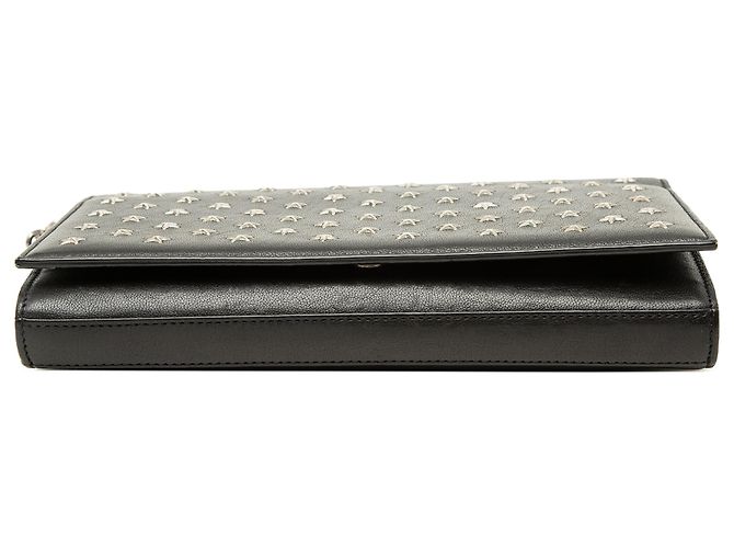 Autre Marque Saint Laurent Portafoglio con catena Kate in pelle di vitello nera con borchie a stella Nero - vista 3